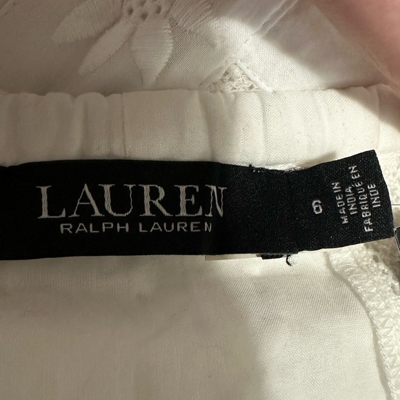 Lauren Ralph Lauren white off the shoulder embroidered eyelet dress - Picture 15 of 16